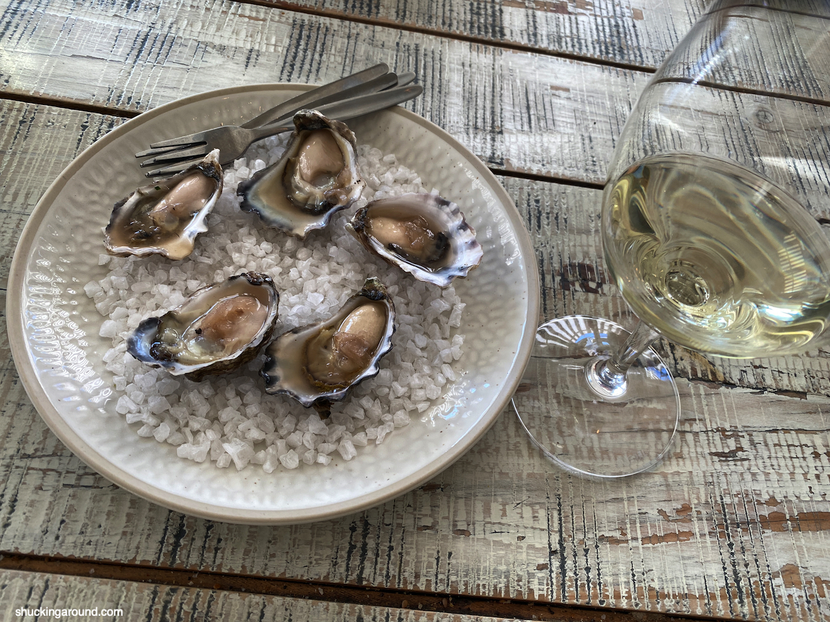 Oysters at Muse Kitchen, Keith Tulloch Winery, Hunter Valley, Australia.