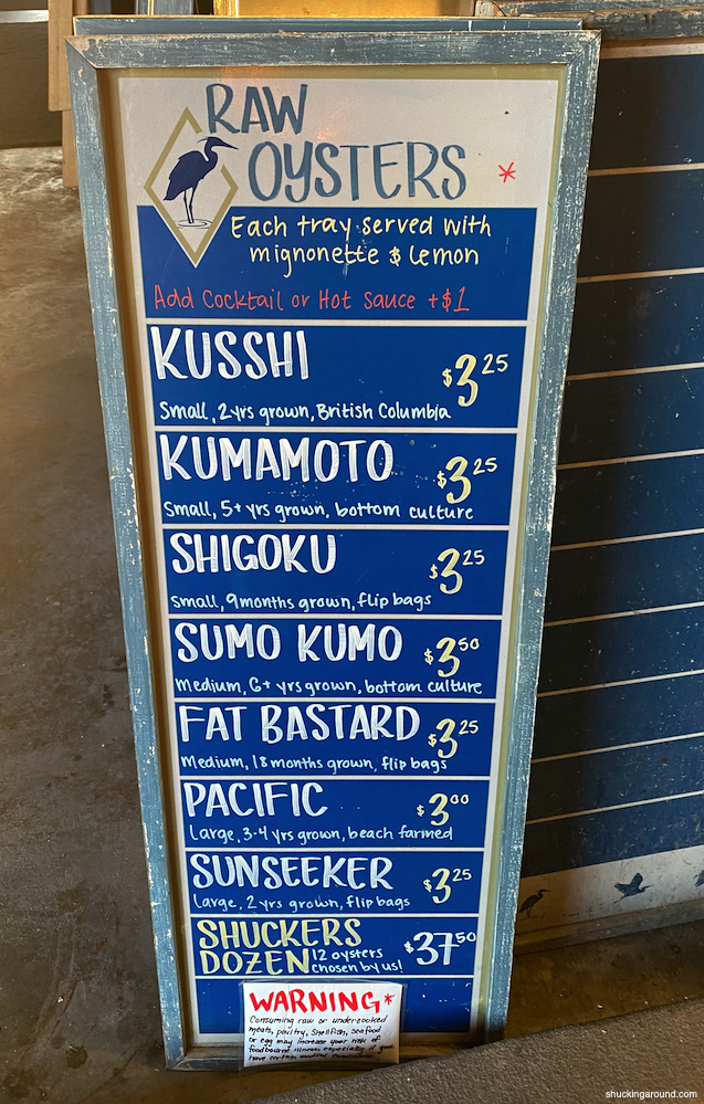 So many choices at Taylor Shellfish Farm, in Washington State.