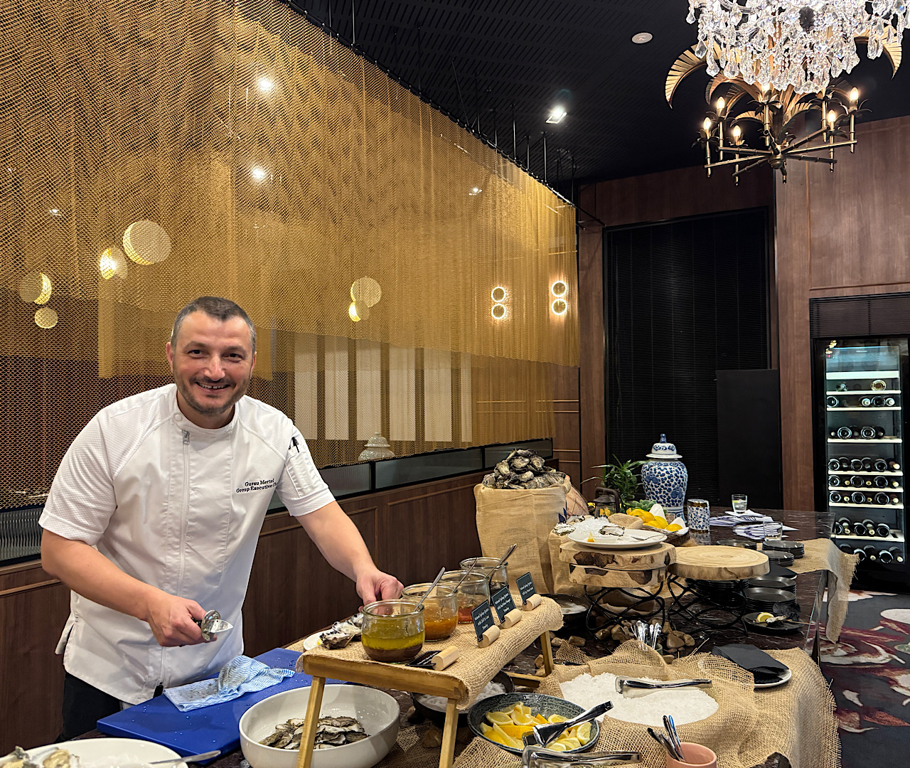 Chef Gursu Mertel at the launch at Chu restaurant.